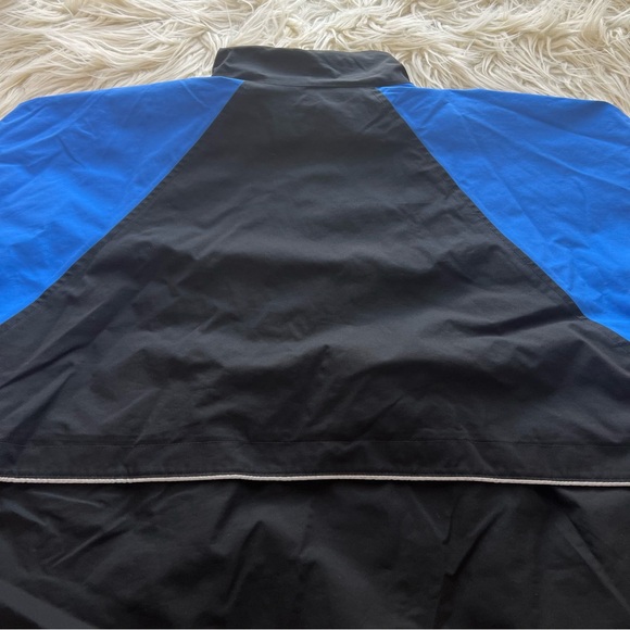 Vintage 90s ASICS Gore Tex Full Zip Windbreaker Jacket Blue Black Retro Size L - Picture 8 of 8